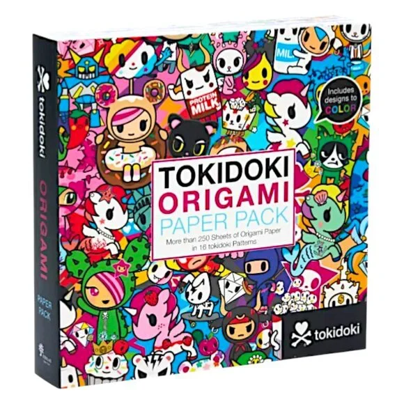 Tokidoki Origami Paper Pack 250 Sheets Featuring 16 Signature Tokidoki Designs - Picture 5 of 8